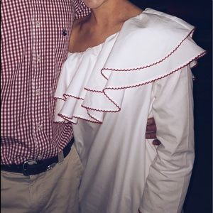 White and red cocktail dress from Revolve